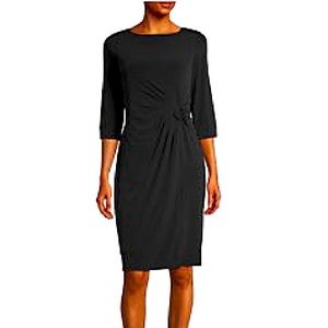 Women’s Liz Claiborne 3/4 Sleeve Black Shift Dress - Small